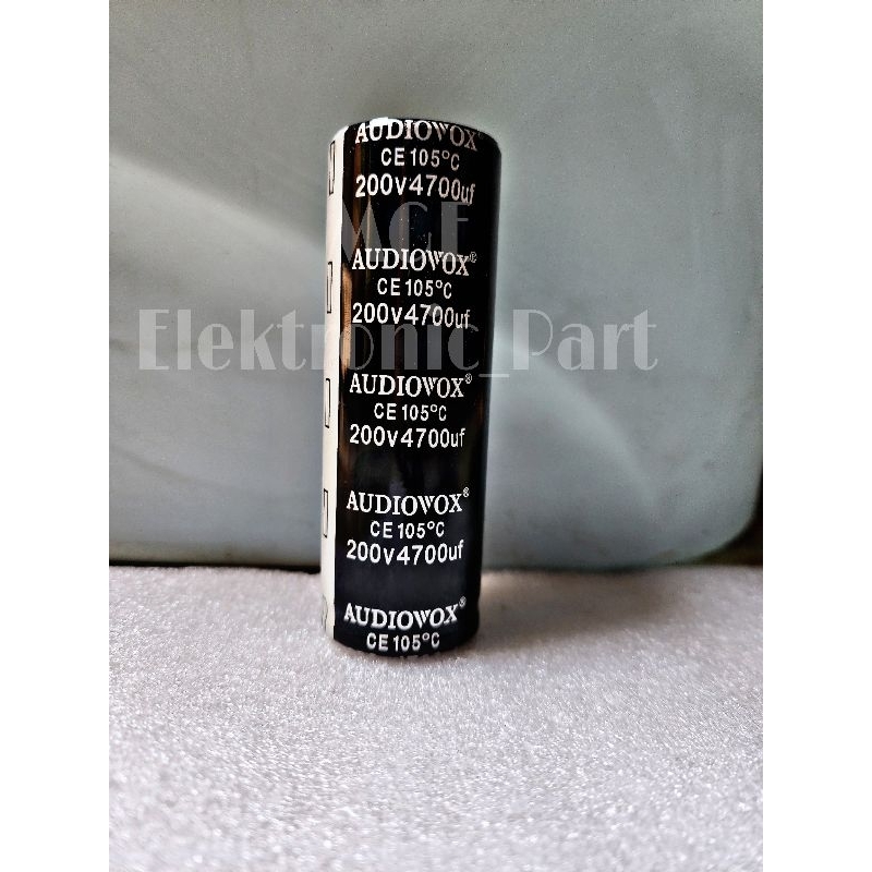 ELCO AUDIOVOX 4700uf/200v/250v & 15,000uf/100v สีดํา