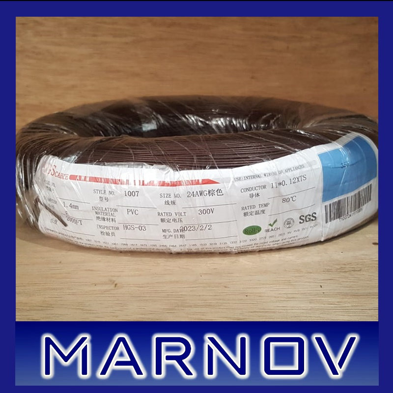 AWG 24 สีน้ําตาล AWG24 สายไฟเบอร์ดีบุกเงินม้วน