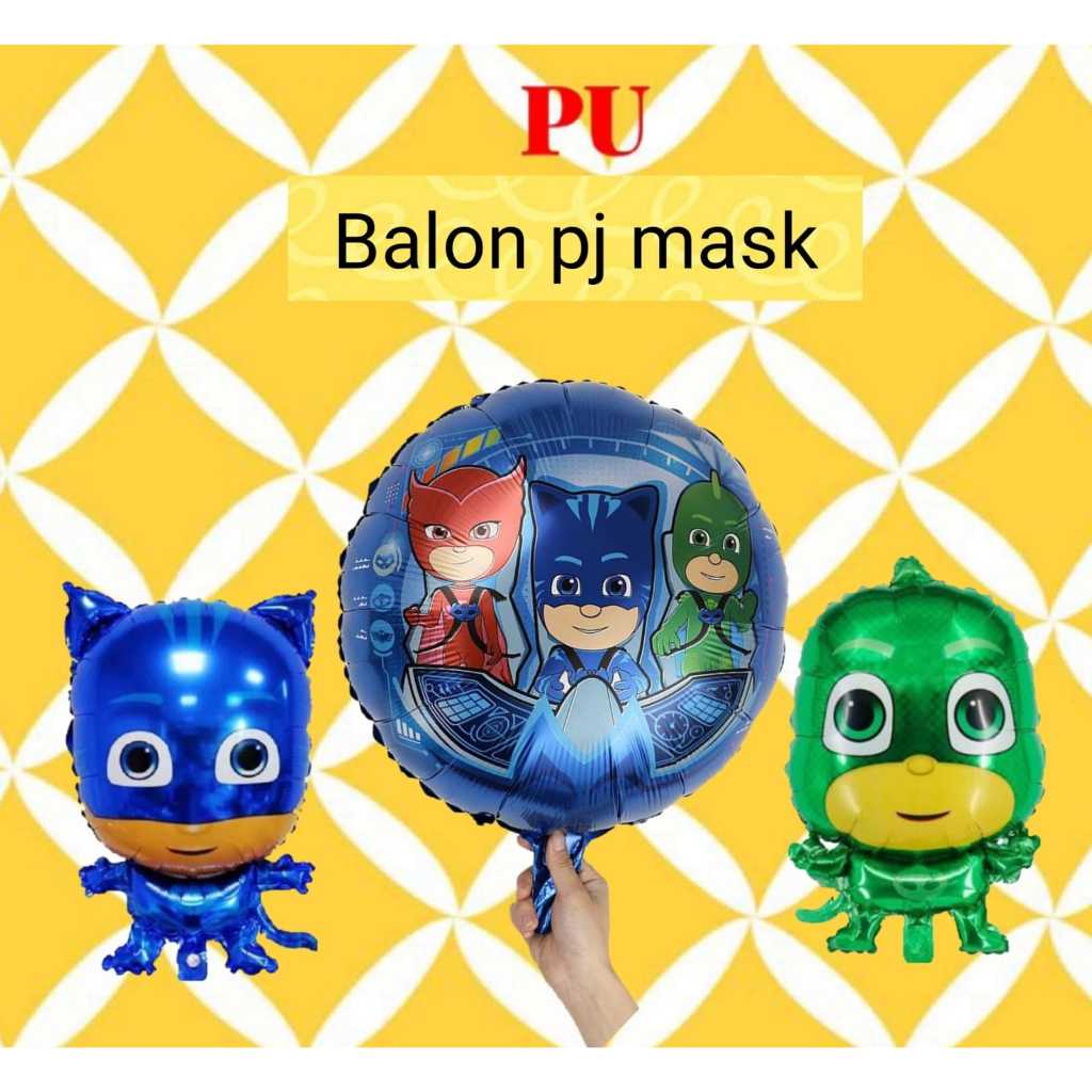 ลูกโป่ง PJ MASKS / หน้ากาก Pj Catboy Owlette Gekko ฟอยล์ลูกโป่ง