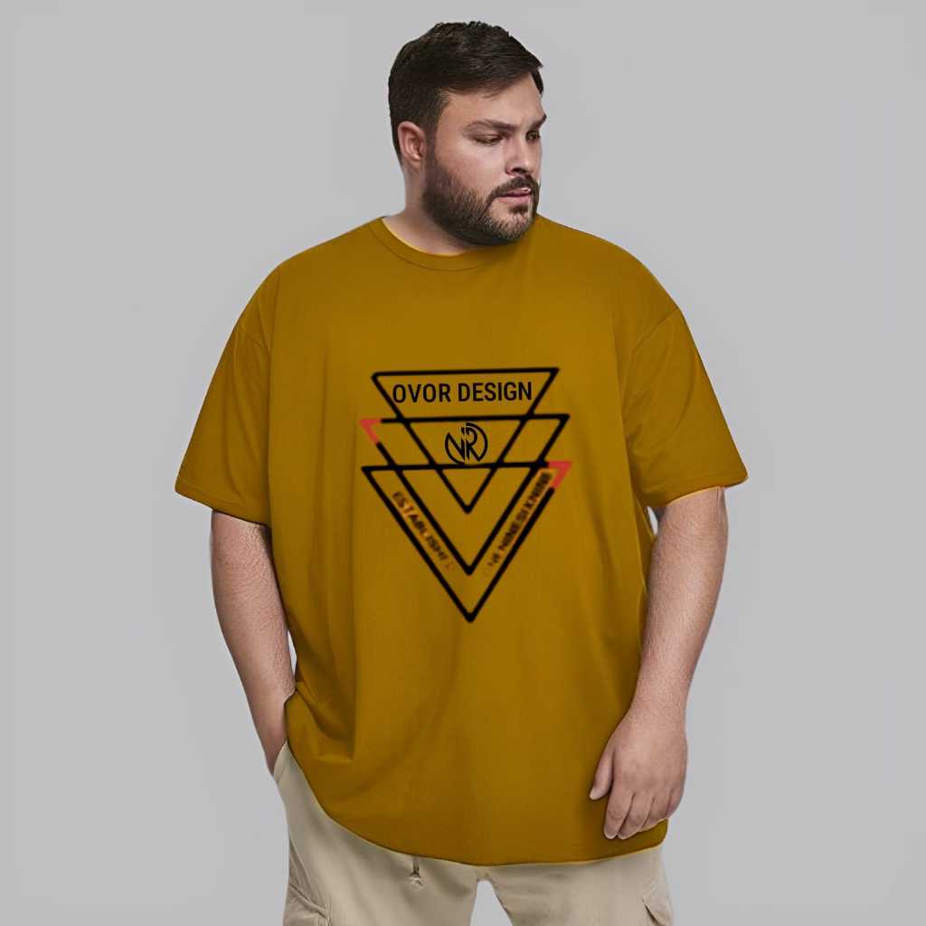 เสื้อยืดจัมโบ้ผู้ชาย เสื้อยืด Ovor Jumbo ไซส์ 2XL/5XL
