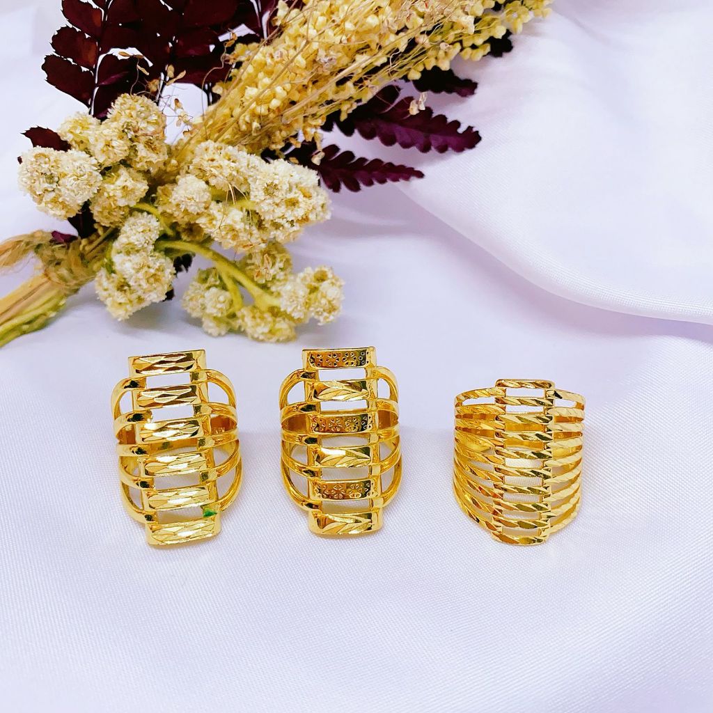 อินเทรนด์แฟชั่นผู้หญิง& 39;s Ring 24k Gold Dubai Motif