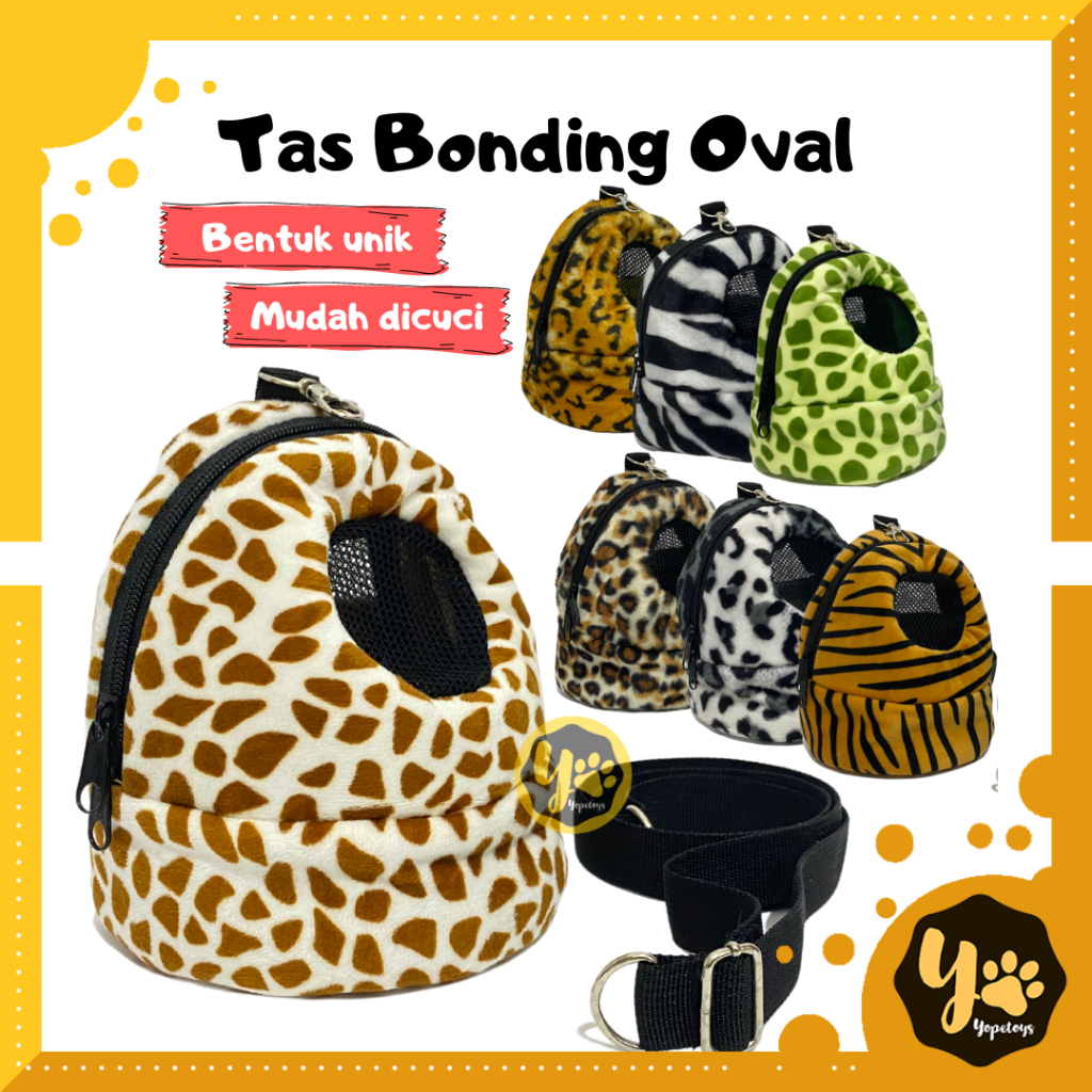 Yopetoys Oval Bag Bonding Pouch Sugar Glider Bag Sugar Glider Motif Travel Pouch Sugar Glider