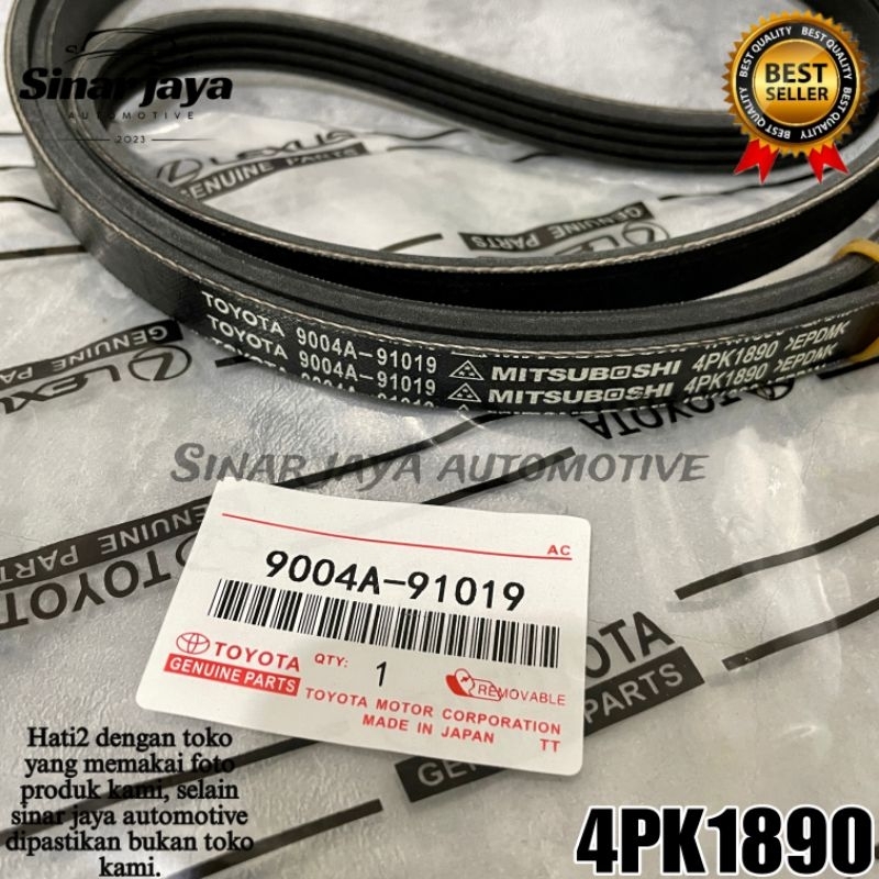 FAN BELT VAN BELT V-BELT FAN BELT AVANZA / FENIA 1.3CC ORIGINAL 4PK1890