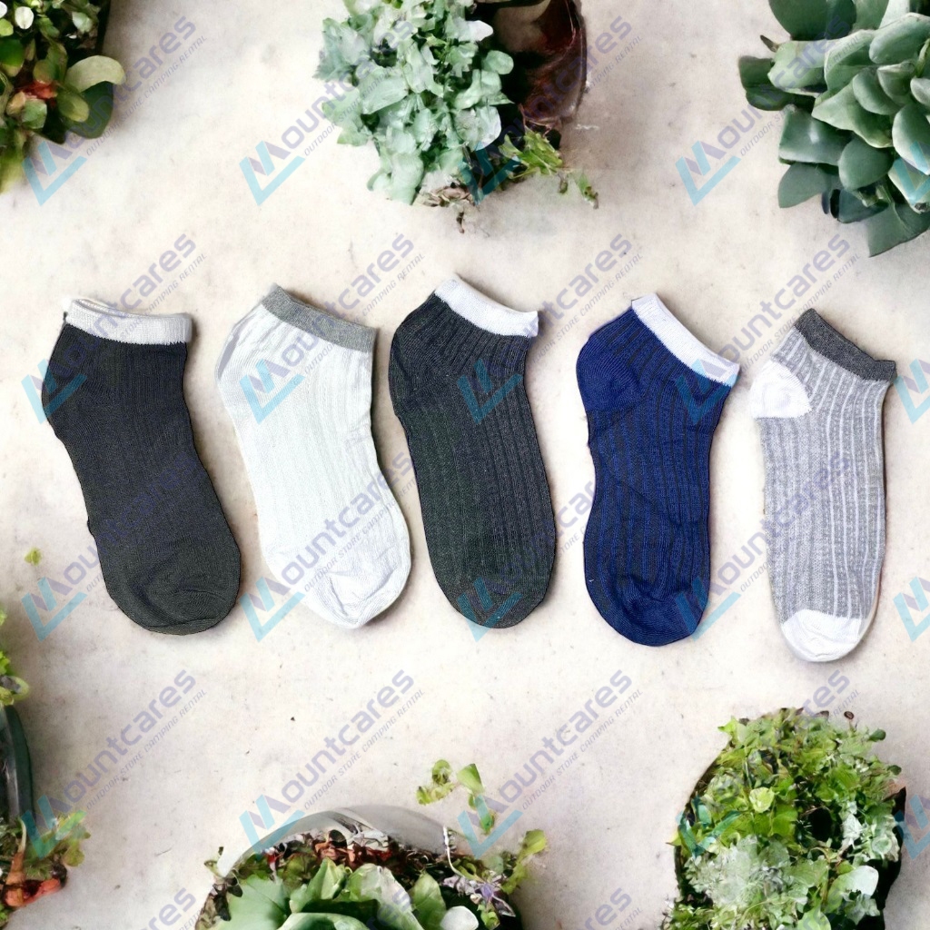 KATUN KSK13 คู่นําเข้าถุงเท้าสํานักงานลําลองสั้นผ้าฝ้ายเส้นใยไม้ไผ่รูปแบบถุงเท้ากีฬากลางแจ้งขนาด 37-