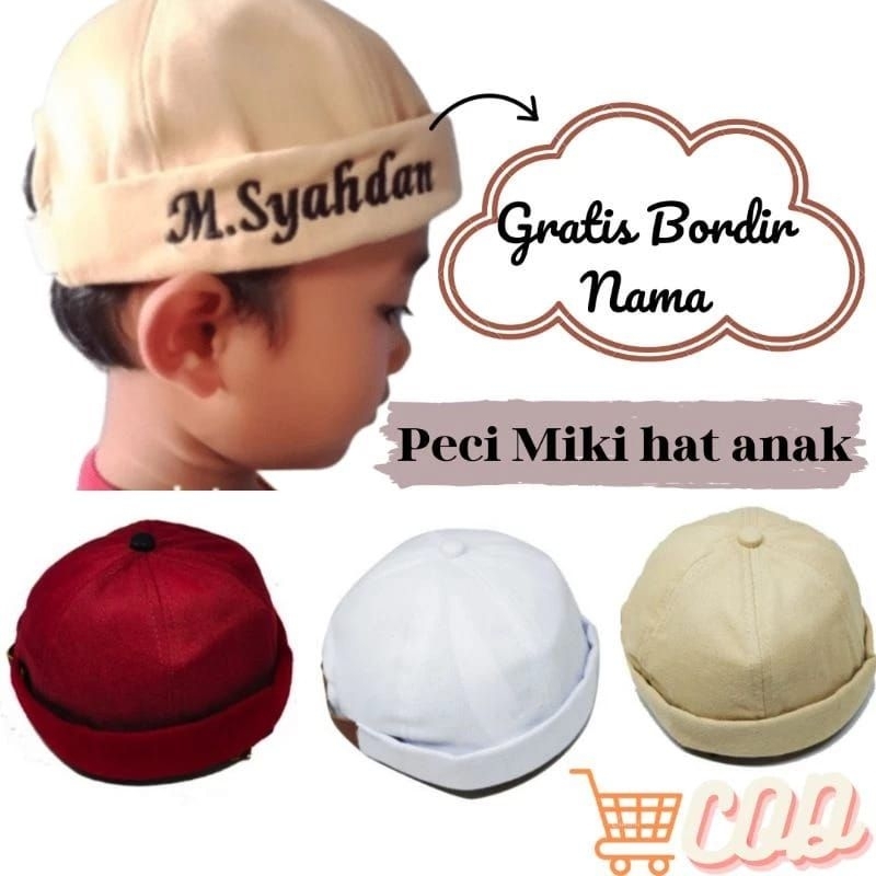Mikihat หมวกแก๊ป ปักลายชื่อ สําหรับผู้ใหญ่ เด็ก | หมวกคอสตูม Abdul Somad's | หมวก Mikihat เครื่องแต่งกาย สําหรับผู้ใหญ่ และเด็ก