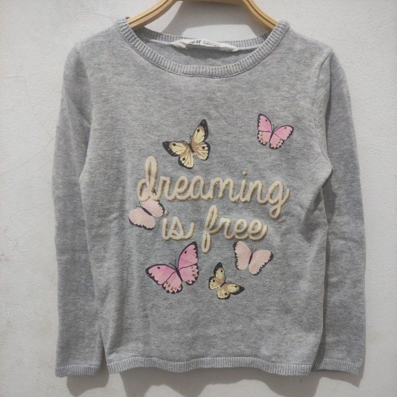 เสื้อสเวตเตอร์ถักนิตติ้งเด็กยี่ห้อ H&M ขนาด 110/116 4-6Y