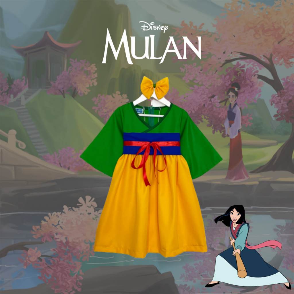 Mulan คอสเพลย์เครื่องแต่งกาย Disney Series สาวเสื้อผ้าคอสเพลย์วันเกิด