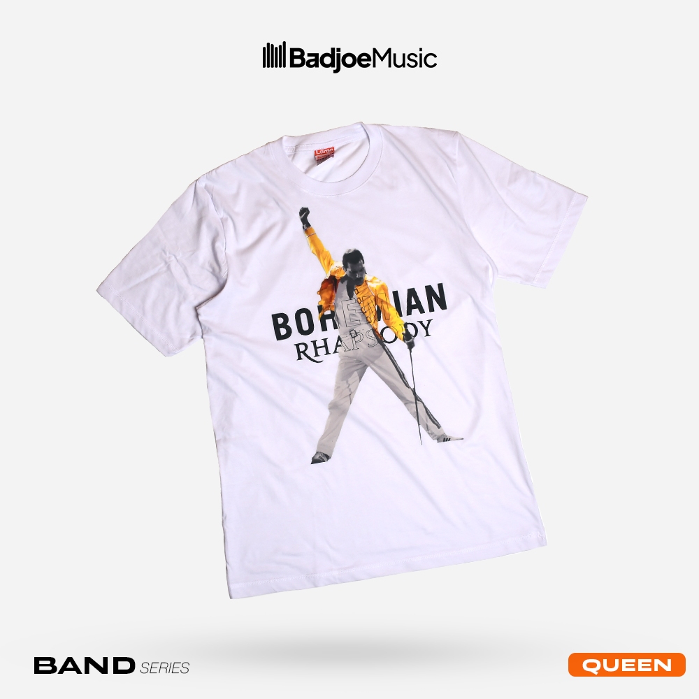 Queen เสื้อยืด - Queen Bohemian Rhapsody band T-Shirt - Premium Music Shirt - Makebadjoe Music