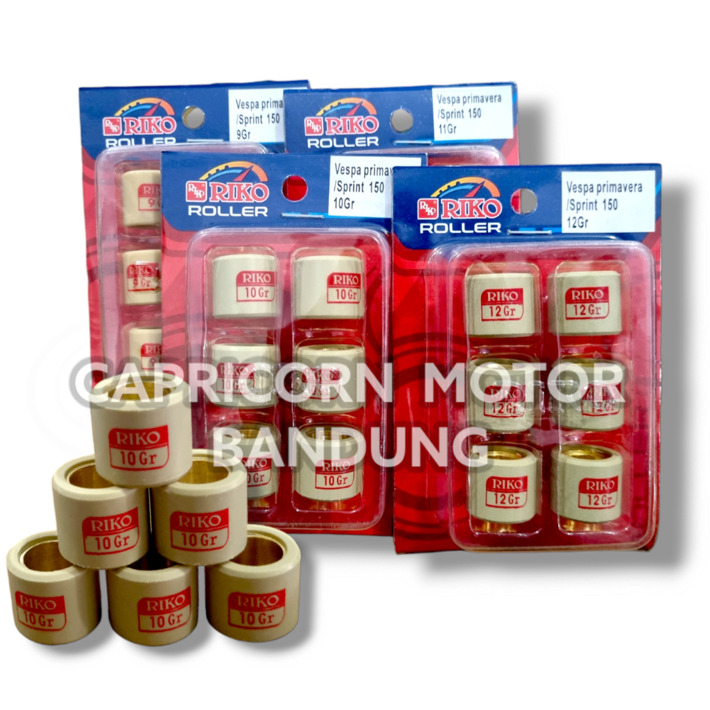 ลูกกลิ้ง LOLER ROLLER VESPA MATIC PRIMAVERA SPRINT 150 VESMAT VESMET 9 10 11 12 RIKO RACING กรัม