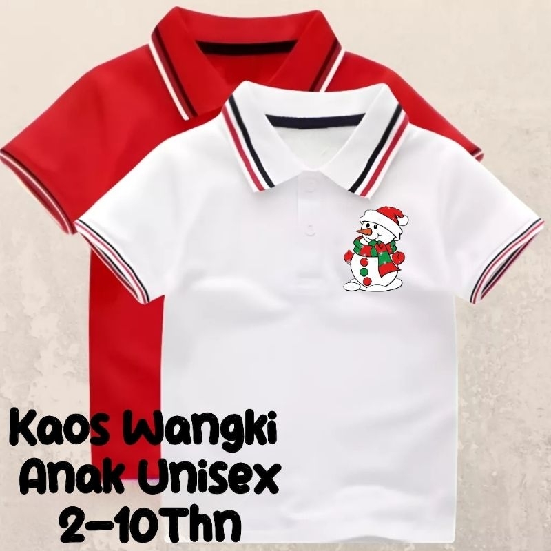 เสื้อโปโล คอปก ลายคริสต์มาส สําหรับเด็กผู้ชาย และเด็กผู้หญิง อายุ 2-10 ปี