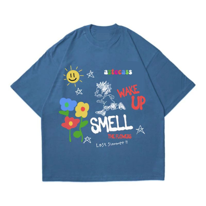 Aztecass Oversize Tee Smell - Steel Blue