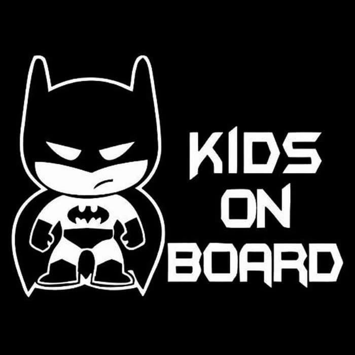 1595 สติ๊กเกอร์น่ารัก / Batman Kids On Board สติ๊กเกอร์ติดรถ