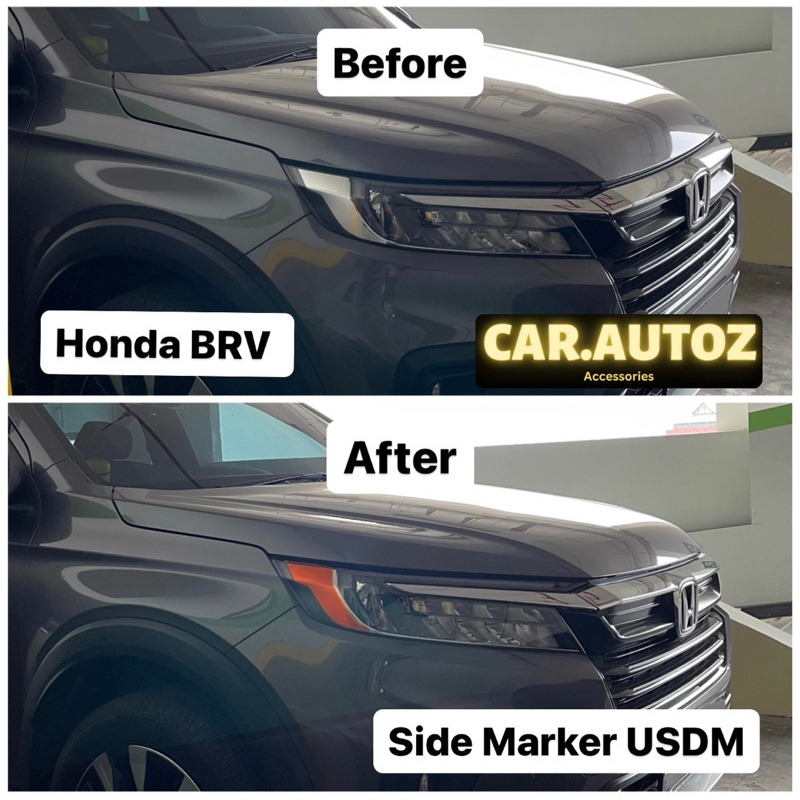 สติ๊กเกอร์เครื่องหมายด้านข้างสีส้มสําหรับไฟหน้า Honda BRV 2021-2025