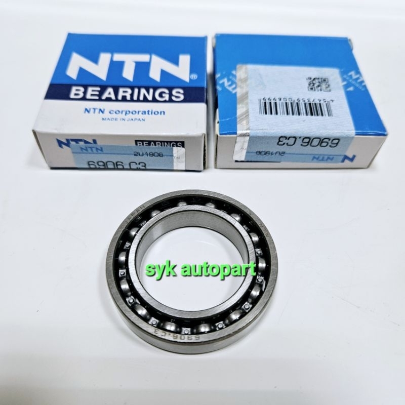 BEARING 6906 C3 NTN WITHOUT COVER DIMENSIONS ขนาด 30X47X9MM
