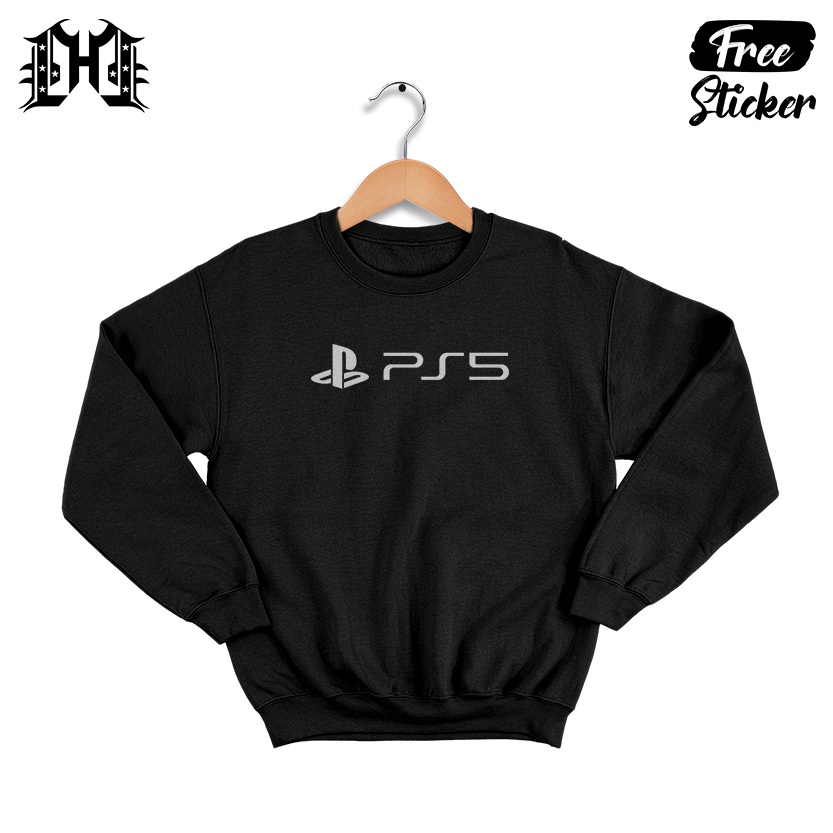 เสื้อกันหนาว คอกลม พิมพ์ลายโลโก้ PlayStation 5- Ps5
