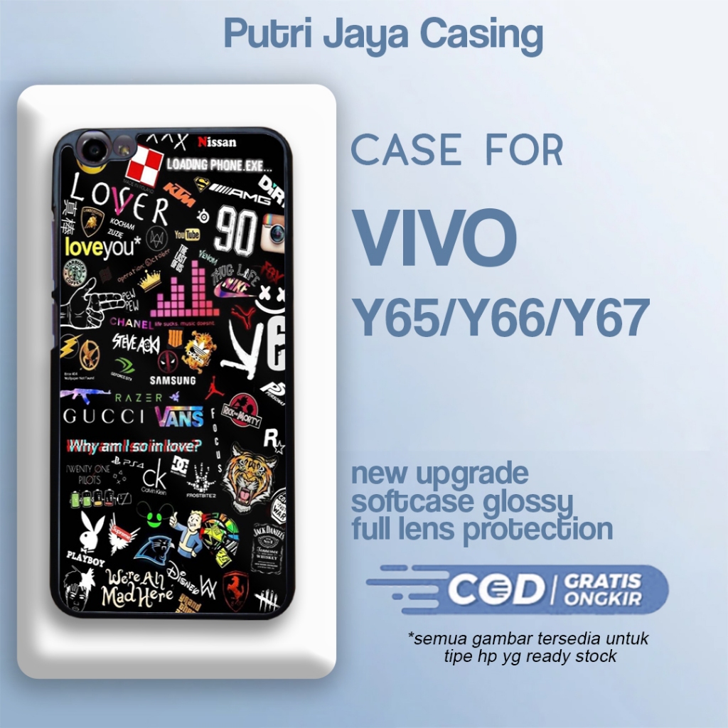 เคส HP Vivo y65 y66 y67 โมติฟความงามสีดําล่าสุด ปลอกศิลปะ น่ารัก เท่ เด็กผู้หญิง เด็กชาย วัสดุพรีเมี
