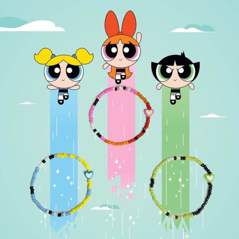 COUPLE BRACELET/ POWER PUFF GIRL BRACELET/ BEAD BRACELET/ BESTIE COUPLE BRACELET