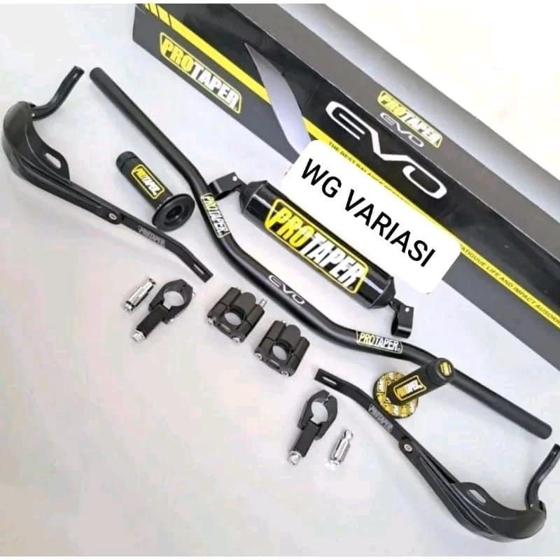Fatbar Protaper Evo Handlebar Package Low Type Plus Raiser ชุด Handguard Bone Leaf ชุด Handgrip Klx Crf Wr Vixion Etc