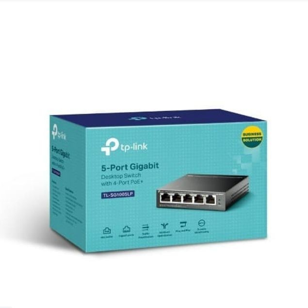 TP-Link SG1005LP สวิตช์เดสก์ท็อป Gigabit 5 พอร์ตพร้อม PoE 4 พอร์ต