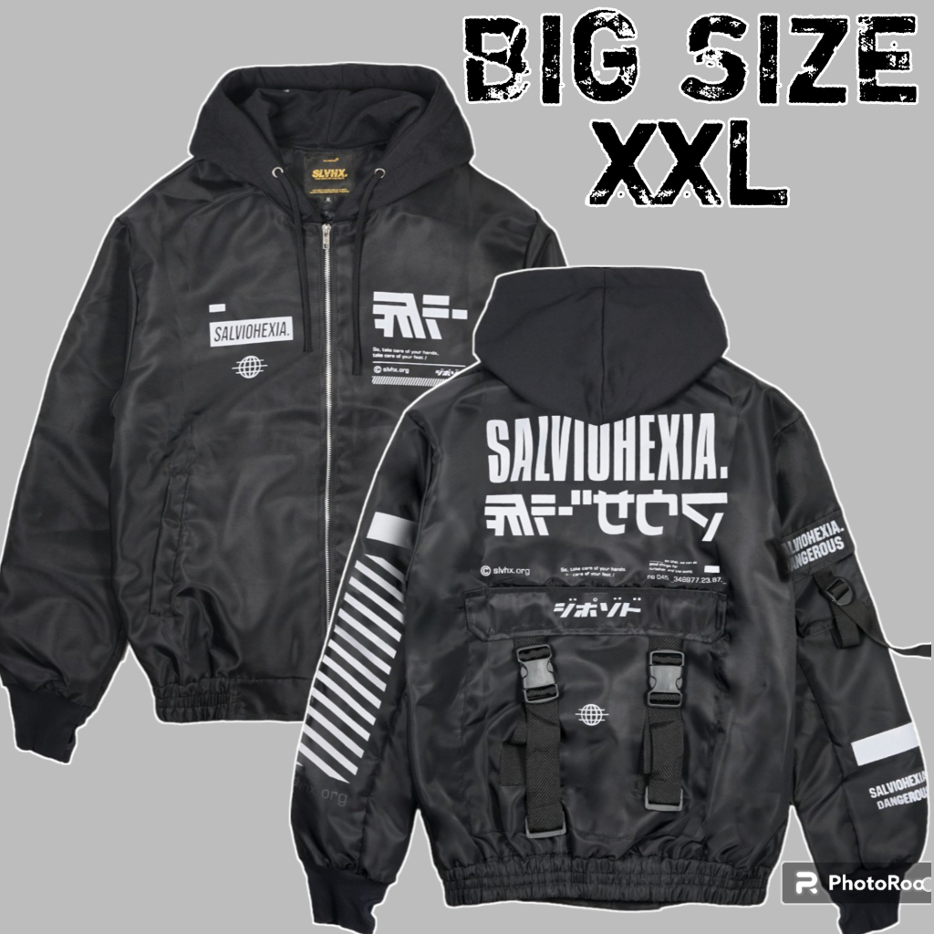 เสื้อแจ็คเก็ตร่มชูชีพสําหรับผู้ชาย - เสื้อแจ็คเก็ตบอมเบอร์ Salvio Hexia ดั้งเดิม - เสื้อแจ็คเก็ตบอมเบอร์มีฮู้ดไซเบอร์