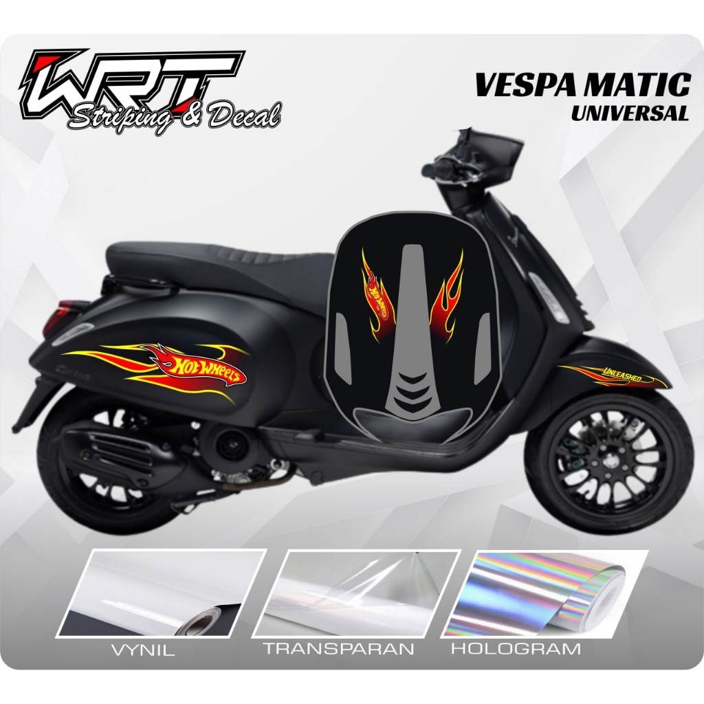 สติ๊กเกอร์ใส Striping สําหรับ Vespa Matik/Sprit/LX/Universal HotWheels (ตัดแล้ว)