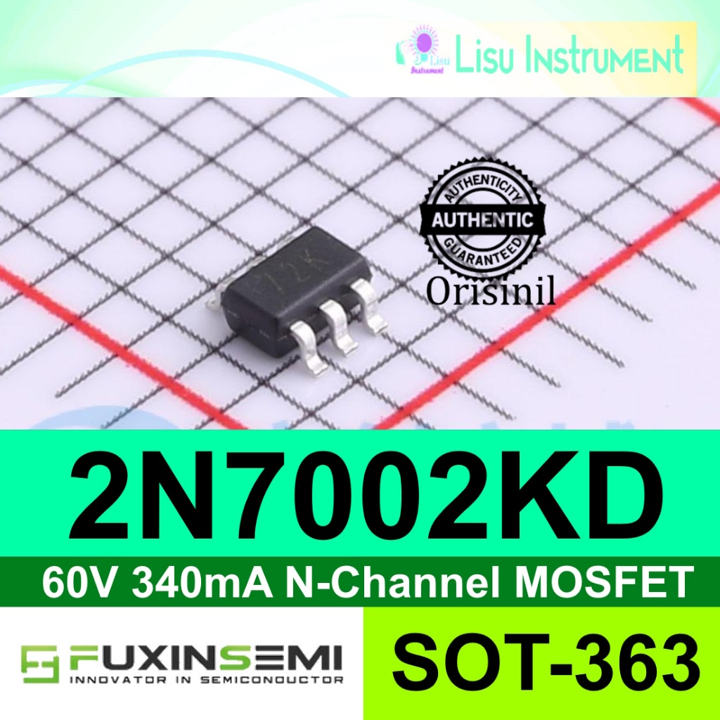 2N7002KD 60V 340mA N-Channel MOSFET 72K 2N7002 SOT-363 FuxinSemi Original