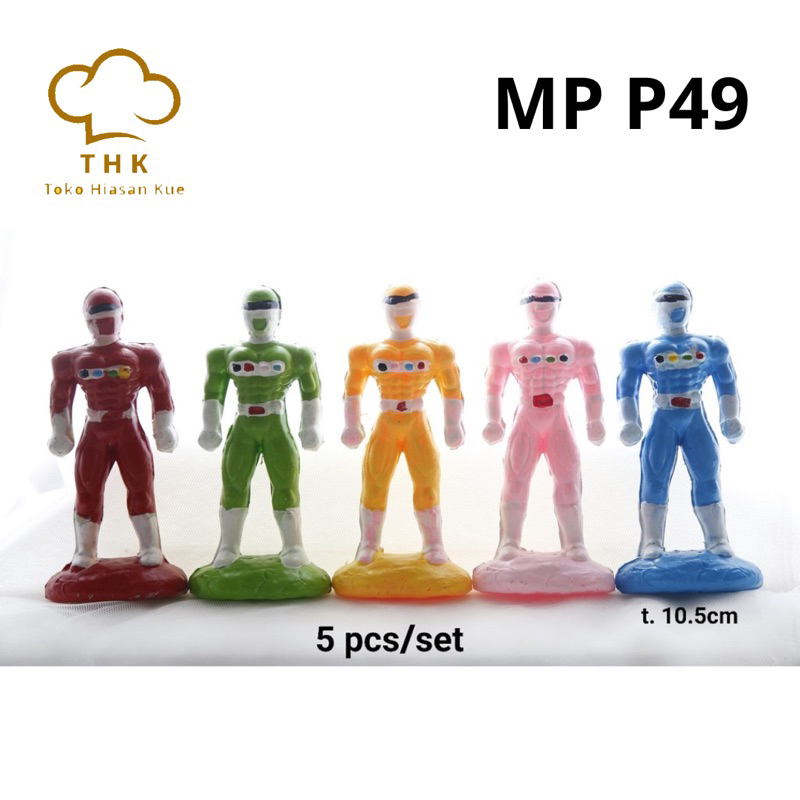 MP P49 - POWER RANGER เค้กพลาสติกตกแต่ง