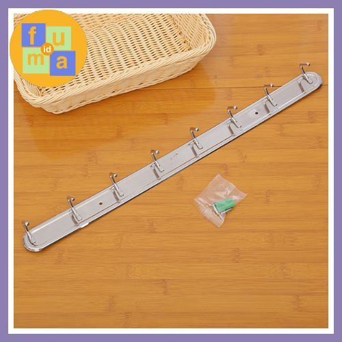GANTUNGAN 8 in 1 Stainless Steel Kapstok / 8 in 1 Stainless Steel Hook Kapstok / 8 IN 1 ไม้แขวนเสื้อ