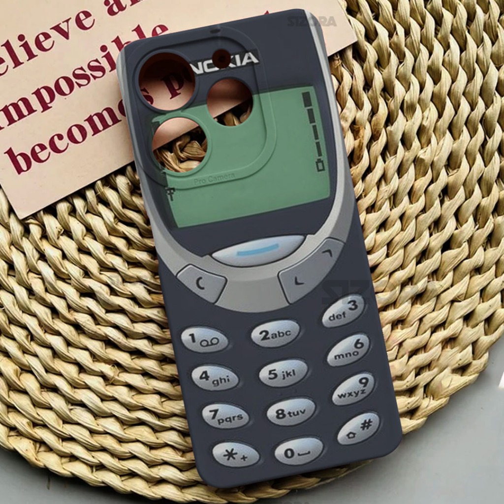 SIZORA OFFICIAL - HP67 - เคส HP สําหรับ ITEL S23 PLUS OLD SCHOOL HP PICTURE SOFTCASE HANDPHONE CASE