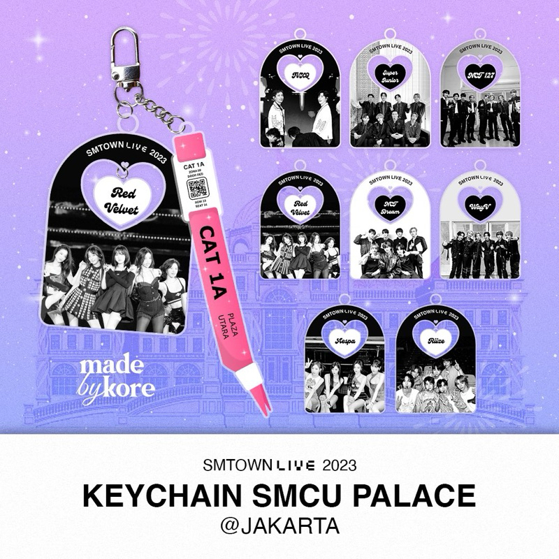 SMCU PALACE @ KEYCHAIN SMTOWN SUPER JUNIOR NCT WAYV RED VELVET AESPA TVXQ RIZE