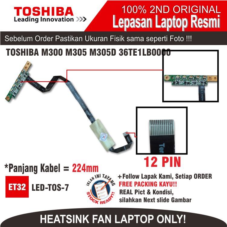 ET27 LED-TOS-7 ไฟ LED TOSHIBA M300 M305 M305D 36TE1LB0000