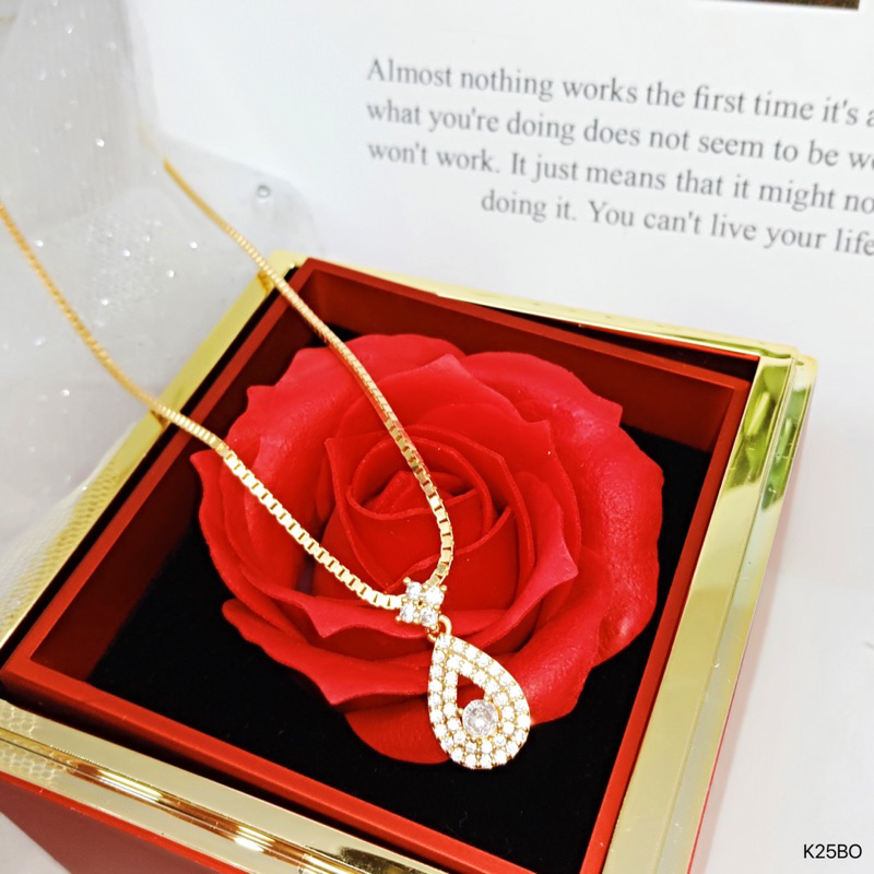 สร้อยคอผู้หญิงไทเทเนียมหรูหรา K27BO