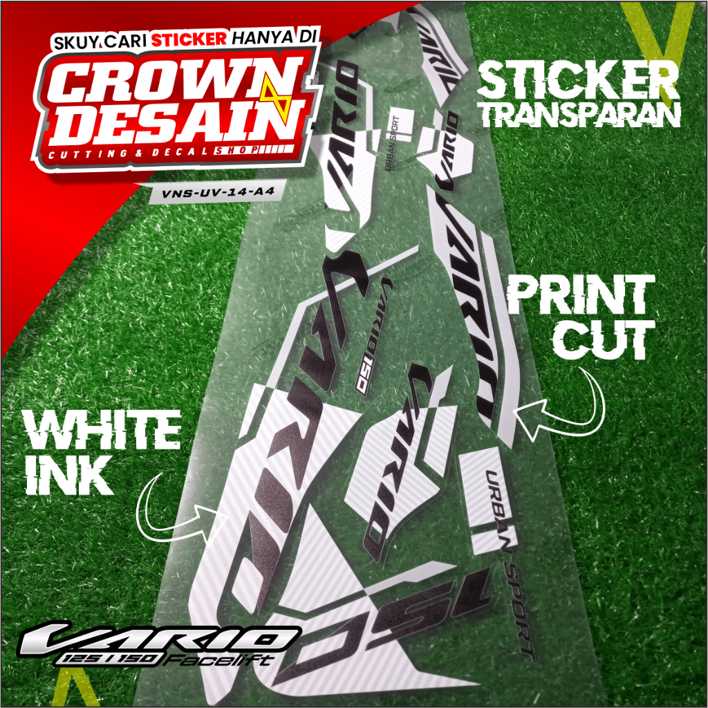 UV Striping Vario New 150 Facelift Custom Malay Simple Design - UV Striping Sticker Vario New 125-15