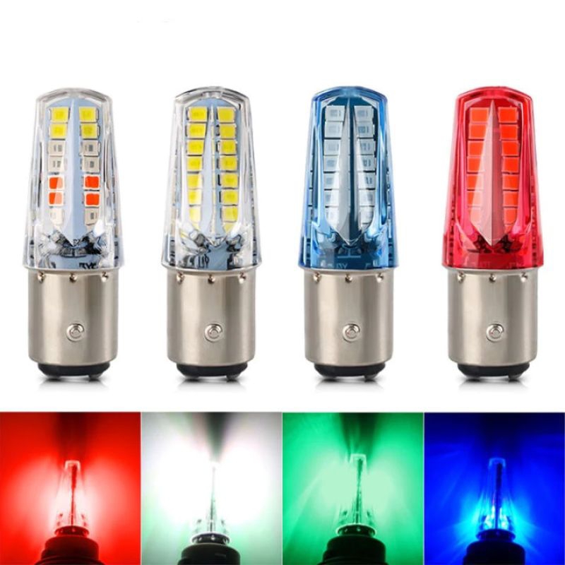 LED STOP LIGHT BULB JELLY POINTED BUDS RGB RUNNING REAR BRAKE BULB RACING MOTORCYCLE (STOP BUDS ใหม่