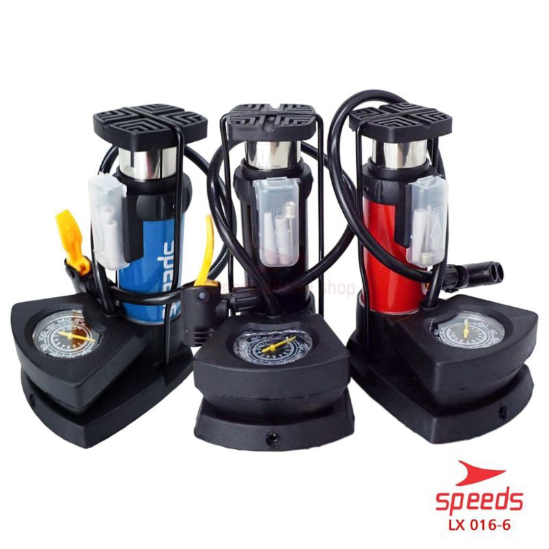 ปั๊มยางขนาดเล็กแบบพกพา FOOT PUMP ความเร็วแรงดันสูง LX 016-6