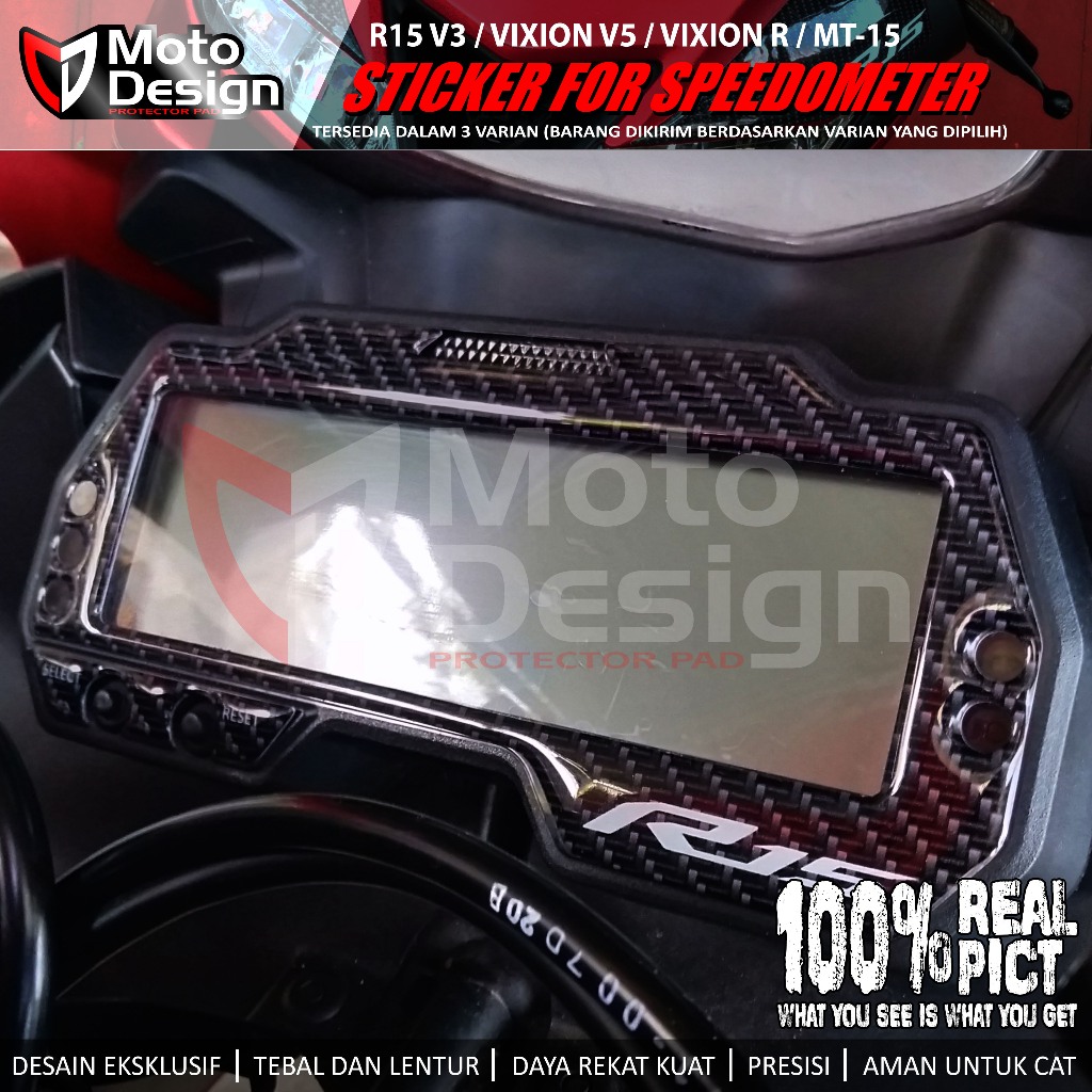 สติกเกอร์คาร์บอน ลายนูน ป้องกันเครื่องวัดความเร็ว Spido R15 V3