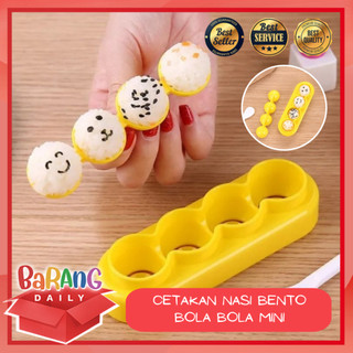 Cetakan Nasi Bento Bola Bola Mini 4 in 1 Bekal ricemold