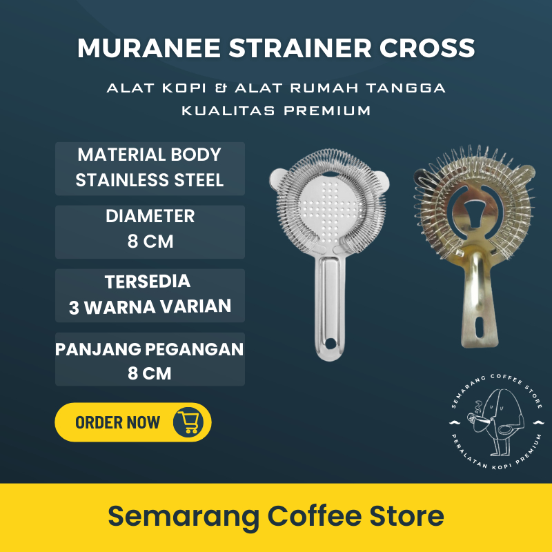 BAR STRAINER CROSS COCKTAIL SHAKER สแตนเลส