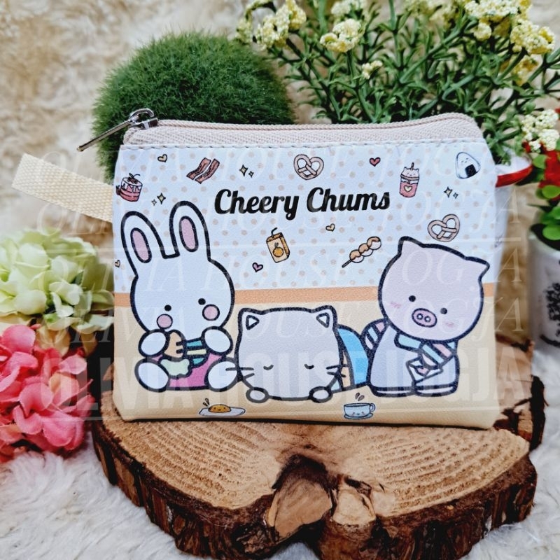 Cheery Chums Cream Pouch 11x8 Cheery Chums Cream Mini Wallet
