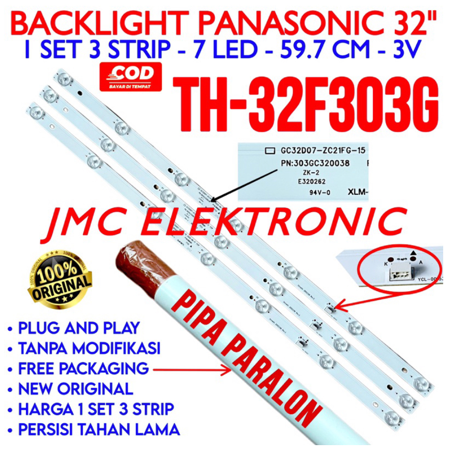 PANASONIC 32 นิ้ว LED TV BACKLIGHT TH-32F303G TH32F303G 32F303G 32F303 BL 32 IN LAMP