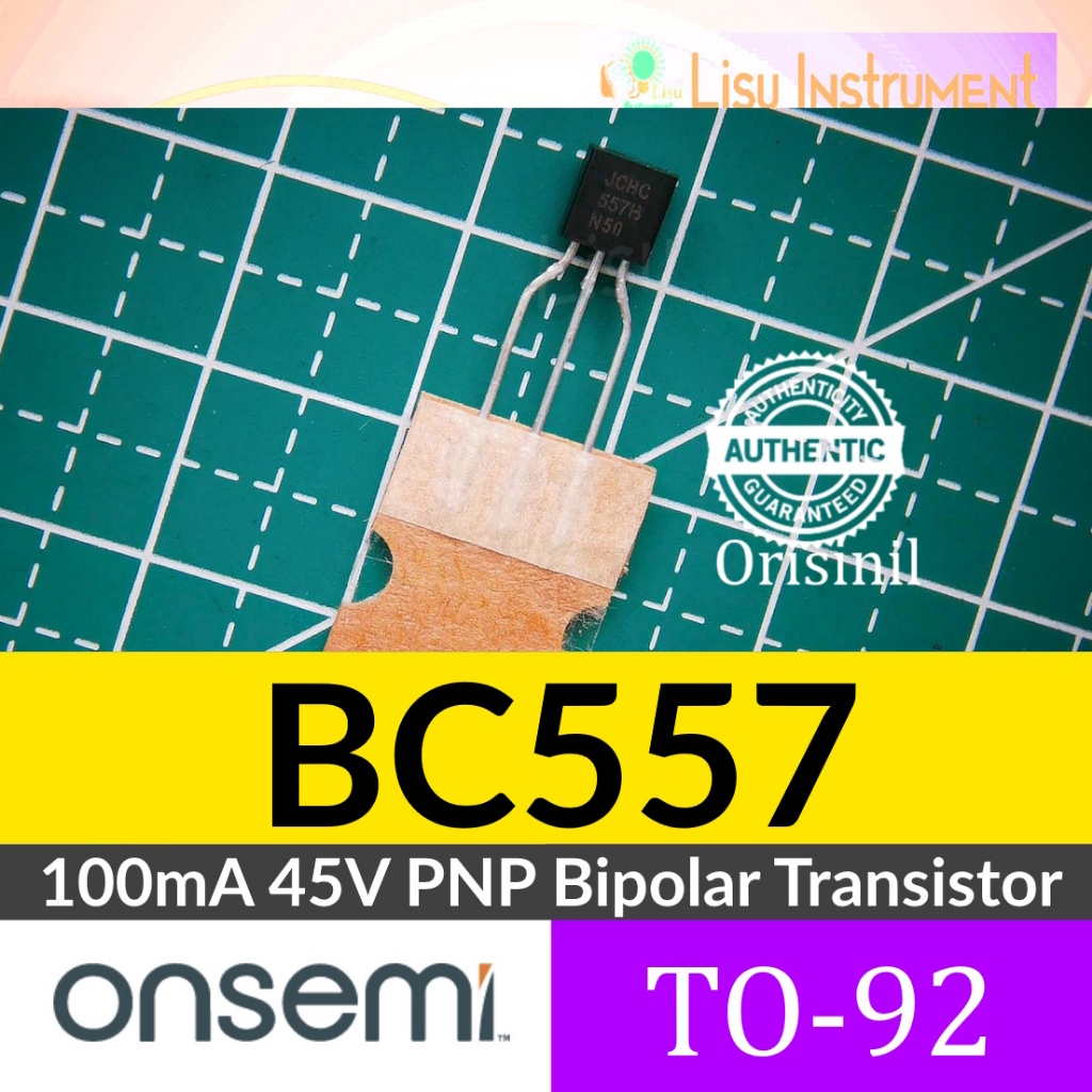 BC557 100mA 45V PNP Bipolar ทรานซิสเตอร์ 557 557B TO-92 บนกึ่งต้นฉบับ