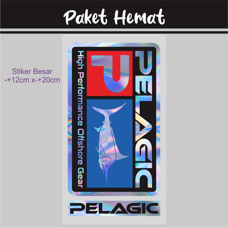 สติ๊กเกอร์ตกปลายี่ห้อโลโก้ตกปลา 4 Pacs Hologram Lurex