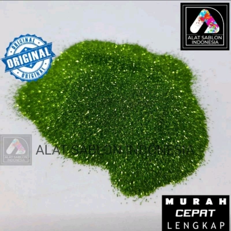 LIME GREEN GLITTER POWDER GLITTER POWDER 1KG SCREEN PRINTING TOOL