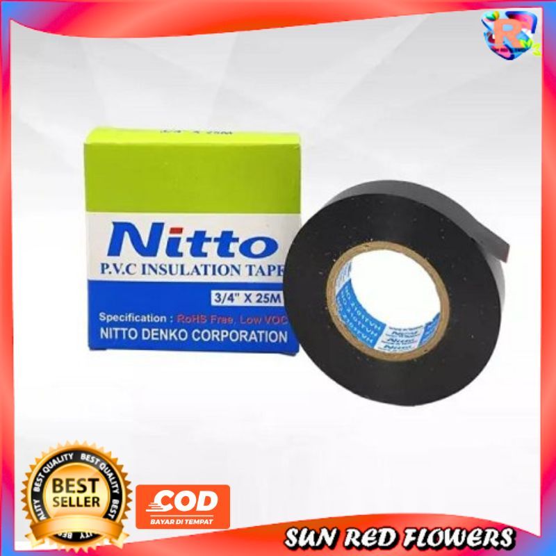 SRF - ต้นฉบับ ELECTRICAL NITTO INSULATION เทปสีดํา PVC NITTO CABLE 3/4" 30m ต้นฉบับ