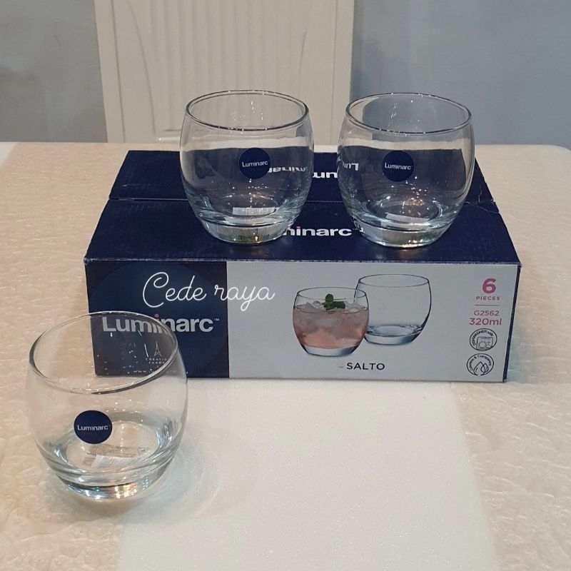 Luminarc salto แก้วน้ําน้ําผลไม้ 320 มล. 1 กล่อง มี 6 ชิ้น