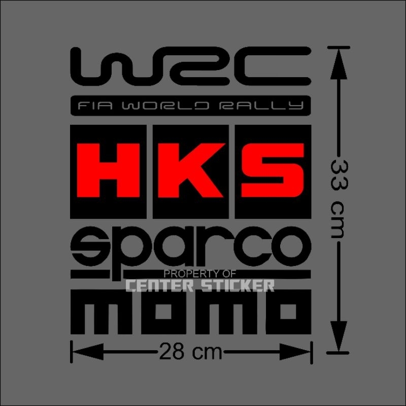 ชุดสติ๊กเกอร์รถยนต์ racing wrc momo hks set - รูปที่ 2