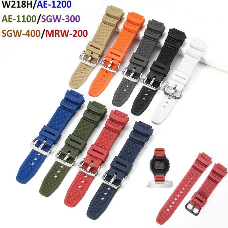Casio AE-1000/AE-1200/SGW300/SGW400/MRW200 18MM สายนาฬิการะดับพรีเมียม