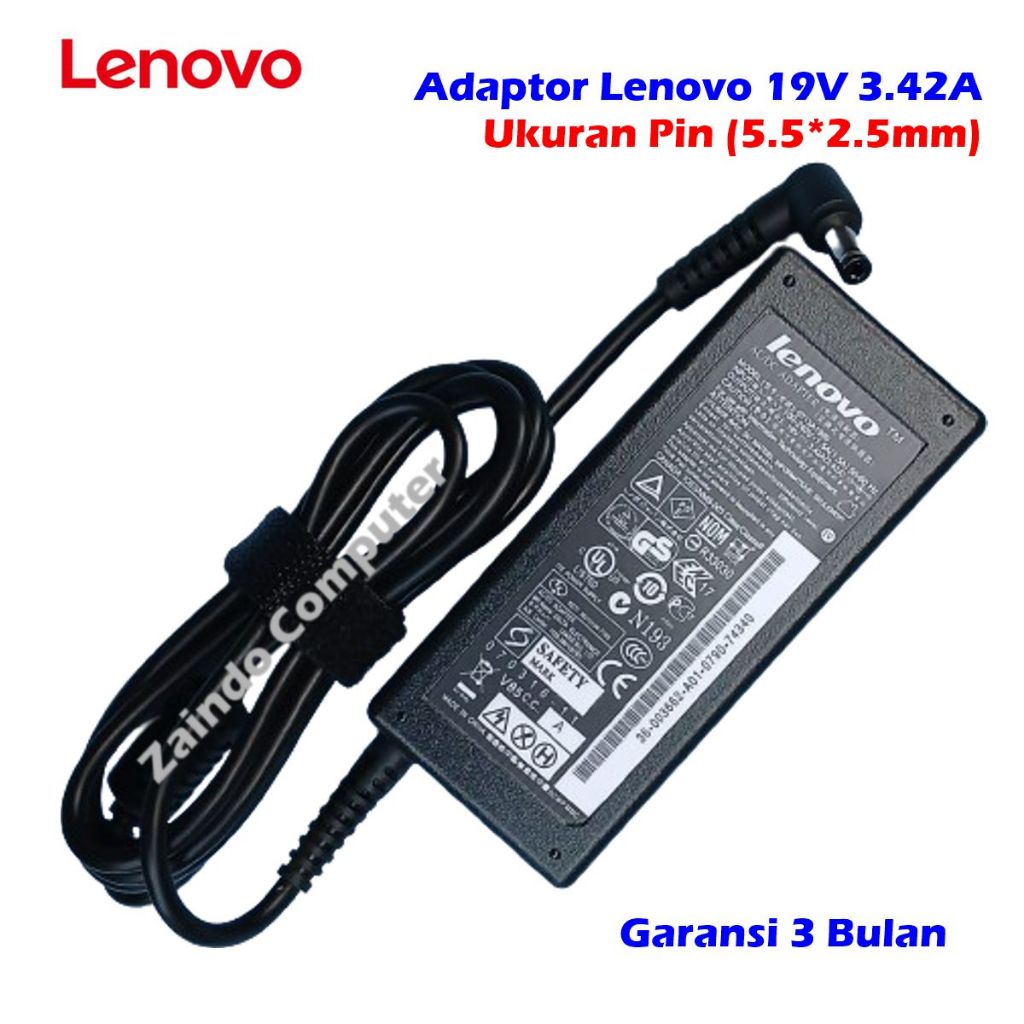 ADAPTER 19V 3.42A (5.5*2.5) IDEAPAD 3000 Y410A 3000 G400 G410 G430 G450 IdeaPad U350 Y330 Y430 Y450 
