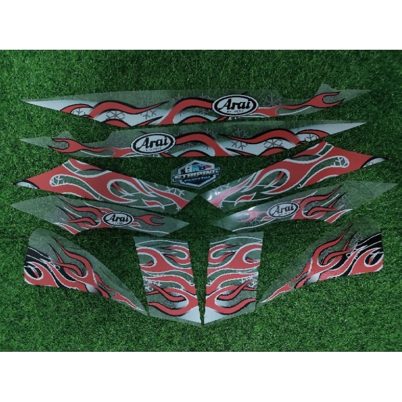 สติ ๊ กเกอร ์ ลาย Mio Soul MX ดีไซน ์ ลายโปร ่ งใส Custom Arai