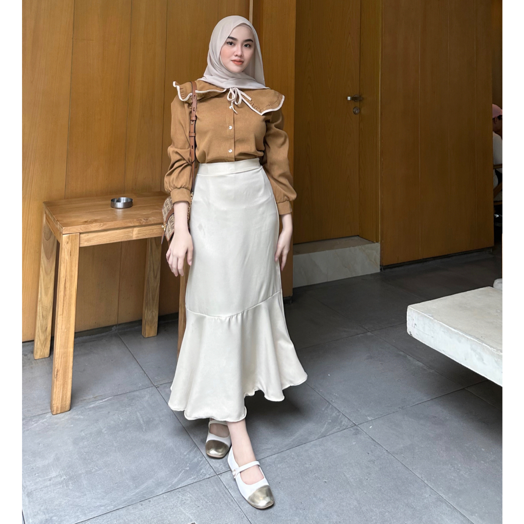 Moonlife กระโปรง shakila สไตล์เกาหลี